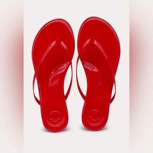 Solei Sea INDIE - RED PATENT Flip Flop Size 7